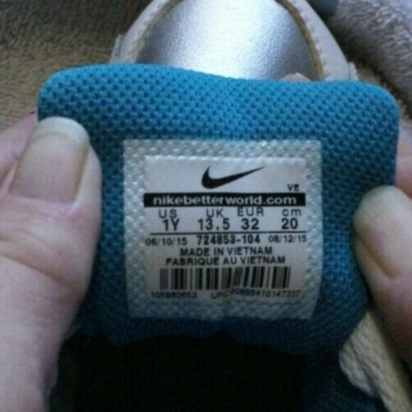 Nike Air Max 90 White/Blue Lagoon/Metallic Silver Size 1 youth - Picture 4 of 6